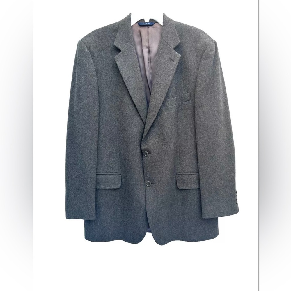 Brooks brothers suit jacket men 100% wool sz 43L brown blazer tweed sports coat